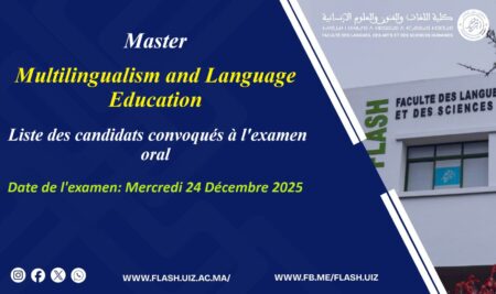 Multilingualism and Language Education / liste des candidats convoqués à l’examen oral